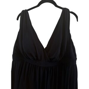 NWT Sonnet Shores Black Swim Dress Woman's Tummy Control Size 24W  Beach